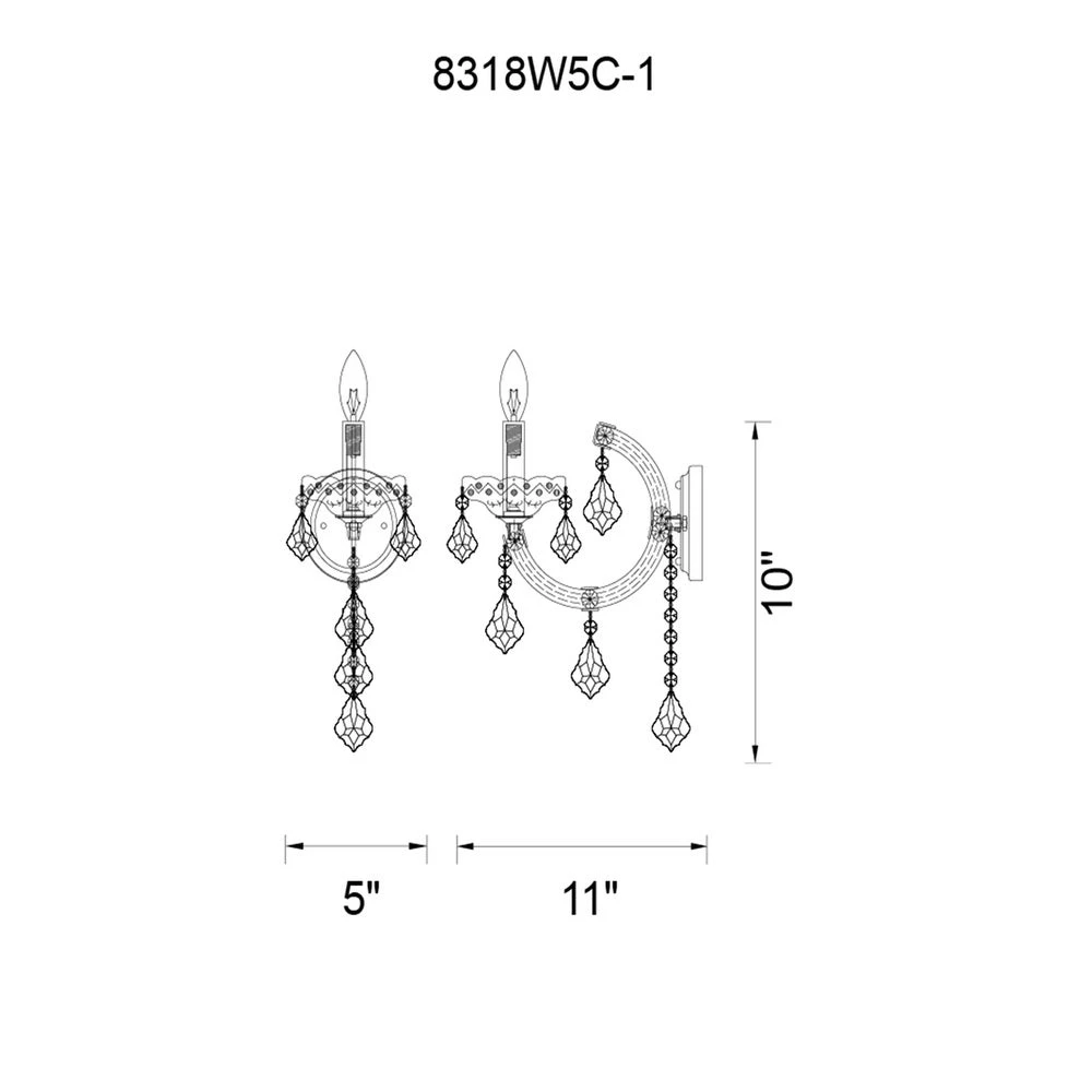 Flash Sale ???? Gracewood Hollow Bouyain 1-light Wall Sconce With Chrome Finish ???? 3 Flash Sale ???? Gracewood Hollow Bouyain 1-light Wall Sconce With Chrome Finish ???? - Image 2