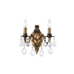New ✨ Gracewood Hollow Butake 2-light Wall Sconce With Goldtone Finish ❤️