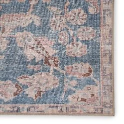 Outlet ???? Gracewood Hollow Carty Indoor/Outdoor Oriental Blue And Light Pink Area Rug ???? -Gracewood Hollow shop Aiden Indoor Outdoor Oriental Blue Light Pink Area Rug 5