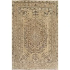 Budget ⭐ Gracewood Hollow Malezian Muted Blend Knotted Hand Knotted Wool Rug - 9'11" X 6'8" ????