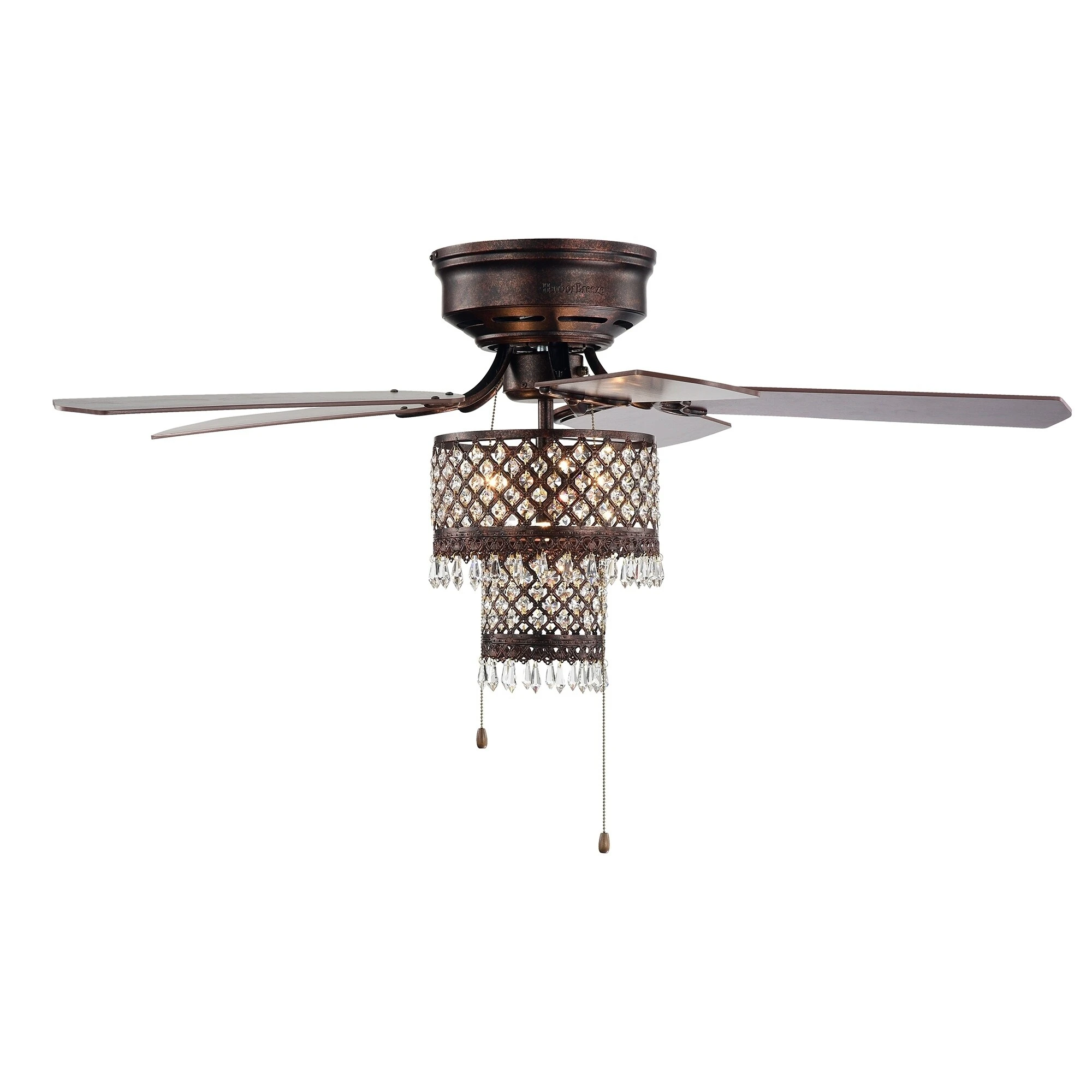 Cheap ???? Gracewood Hollow Huo 52-inch Rustic Bronze Lighted Flush Mount Ceiling Fan With Crystal Drum Shade ???? 6 Cheap ???? Gracewood Hollow Huo 52-inch Rustic Bronze Lighted Flush Mount Ceiling Fan With Crystal Drum Shade ???? - Image 4