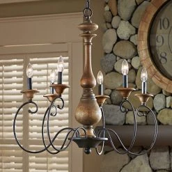 Brand new ???? Gracewood Hollow Migjeni 6-light Rustic Black Chandelier ????