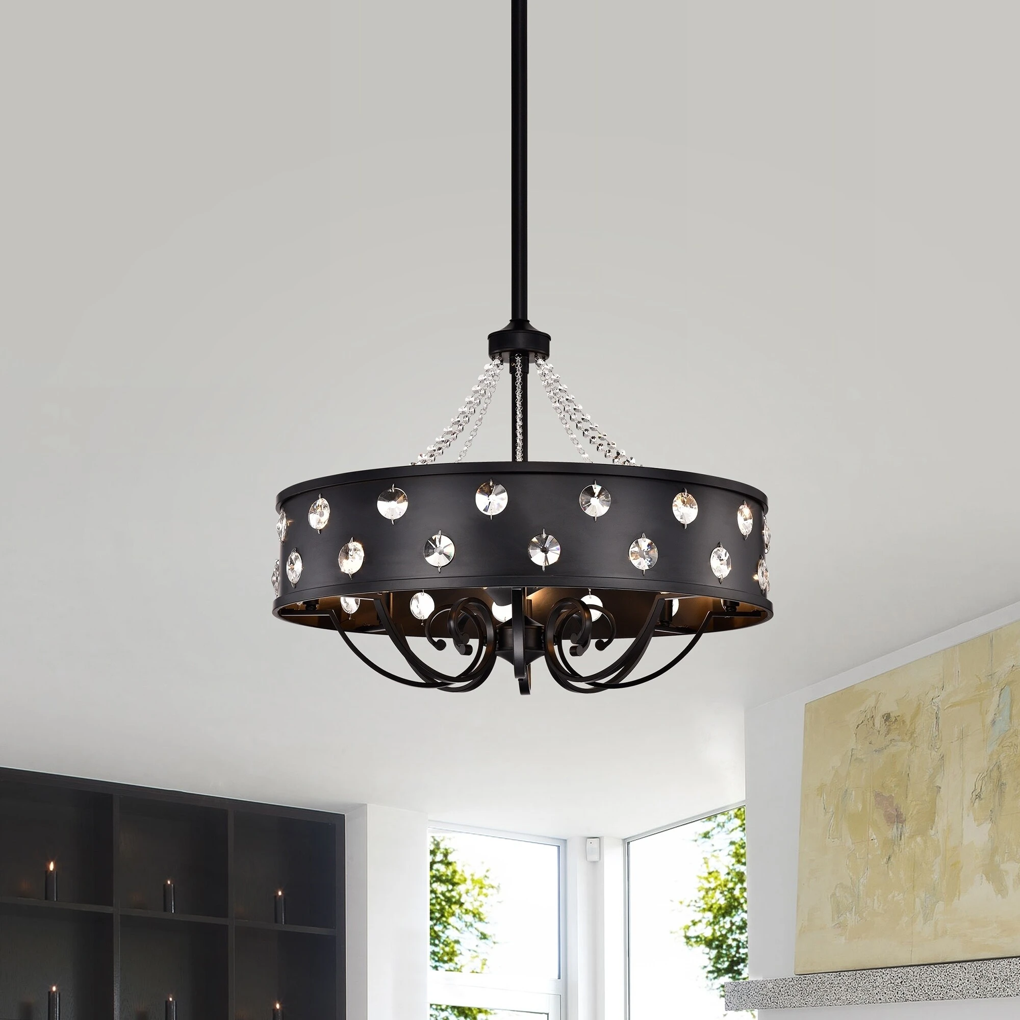 Brand new ⭐ Gracewood Hollow 31-inch Matte Black Ceiling Fan Crystal ⭐ 4 Brand new ⭐ Gracewood Hollow 31-inch Matte Black Ceiling Fan Crystal ⭐ - Image 2