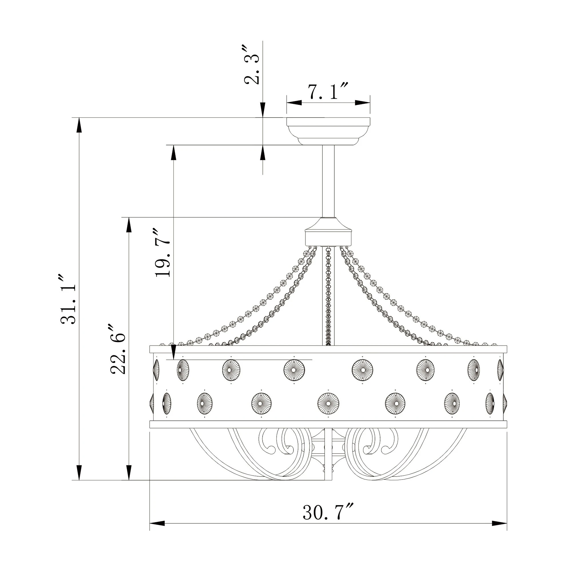 Brand new ⭐ Gracewood Hollow 31-inch Matte Black Ceiling Fan Crystal ⭐ 5 Brand new ⭐ Gracewood Hollow 31-inch Matte Black Ceiling Fan Crystal ⭐ - Image 3