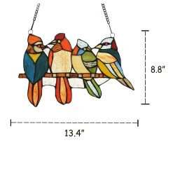 Buy ???? Gracewood Hollow Deffalah 67-piece Stained Glass Birds Window Suncatcher ???? -Gracewood Hollow shop Bird Design Window Panel Suncatcher 58db2fcf 847d 40c2 a517 1dcd65775291