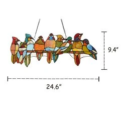Best deal ???? Gracewood Hollow Deffalah 141-piece Stained Glass Birds Window Suncatcher ❤️ -Gracewood Hollow shop Bird Design Window Panel Suncatcher 641e6454 3a94 4030 ab2c abcaeade1f45
