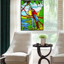 Brand new ???? Gracewood Hollow Mpaang Tropical Birds Stained Glass Window Panel Suncatcher ???? 8 Brand new ???? Gracewood Hollow Mpaang Tropical Birds Stained Glass Window Panel Suncatcher ???? -Gracewood Hollow shop Bird Design Window Panel Suncatcher 8a570bf0 c0c7 41df 8cf8 692536a1c30b
