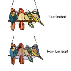 Buy ???? Gracewood Hollow Deffalah 67-piece Stained Glass Birds Window Suncatcher ???? -Gracewood Hollow shop Bird Design Window Panel Suncatcher 9bf6fb6e 1cfc 4a2a 84af 374fb3385ad3