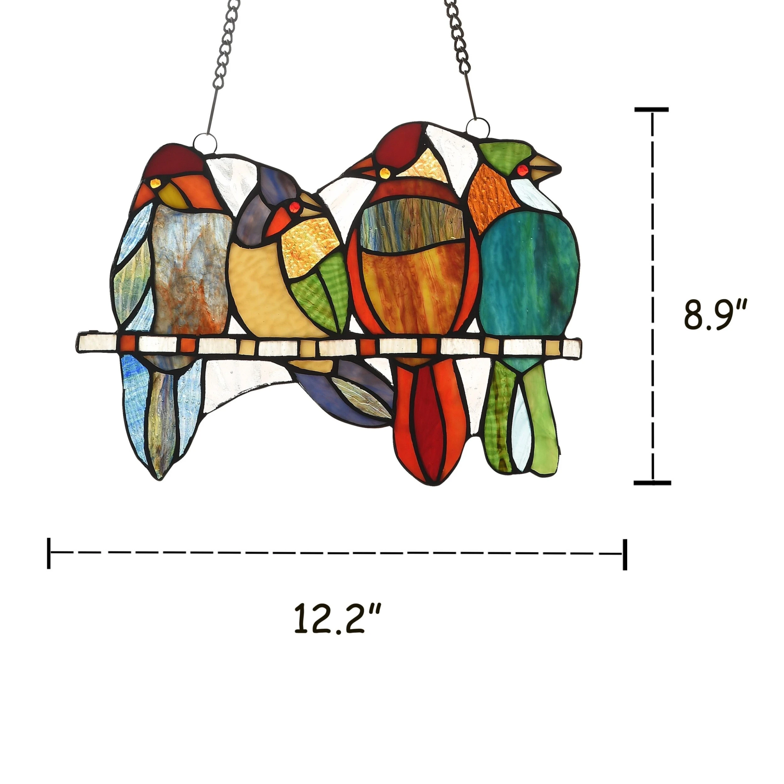 Promo ❤️ Gracewood Hollow Deffalah 73-piece Stained Glass Birds Window Suncatcher ✔️ 6 Promo ❤️ Gracewood Hollow Deffalah 73-piece Stained Glass Birds Window Suncatcher ✔️ - Image 4