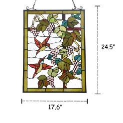 Coupon ❤️ Gracewood Hollow Koundja Floral Stained Glass Window Panel Suncatcher ???? -Gracewood Hollow shop Bird and Flower Design Window Panel Suncatcher 3f13b111 06c5 4310 a383 71124bc5cc20