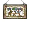 Buy ✨ Gracewood Hollow Lamko Floral Stained Glass Window Panel Suncatcher ????