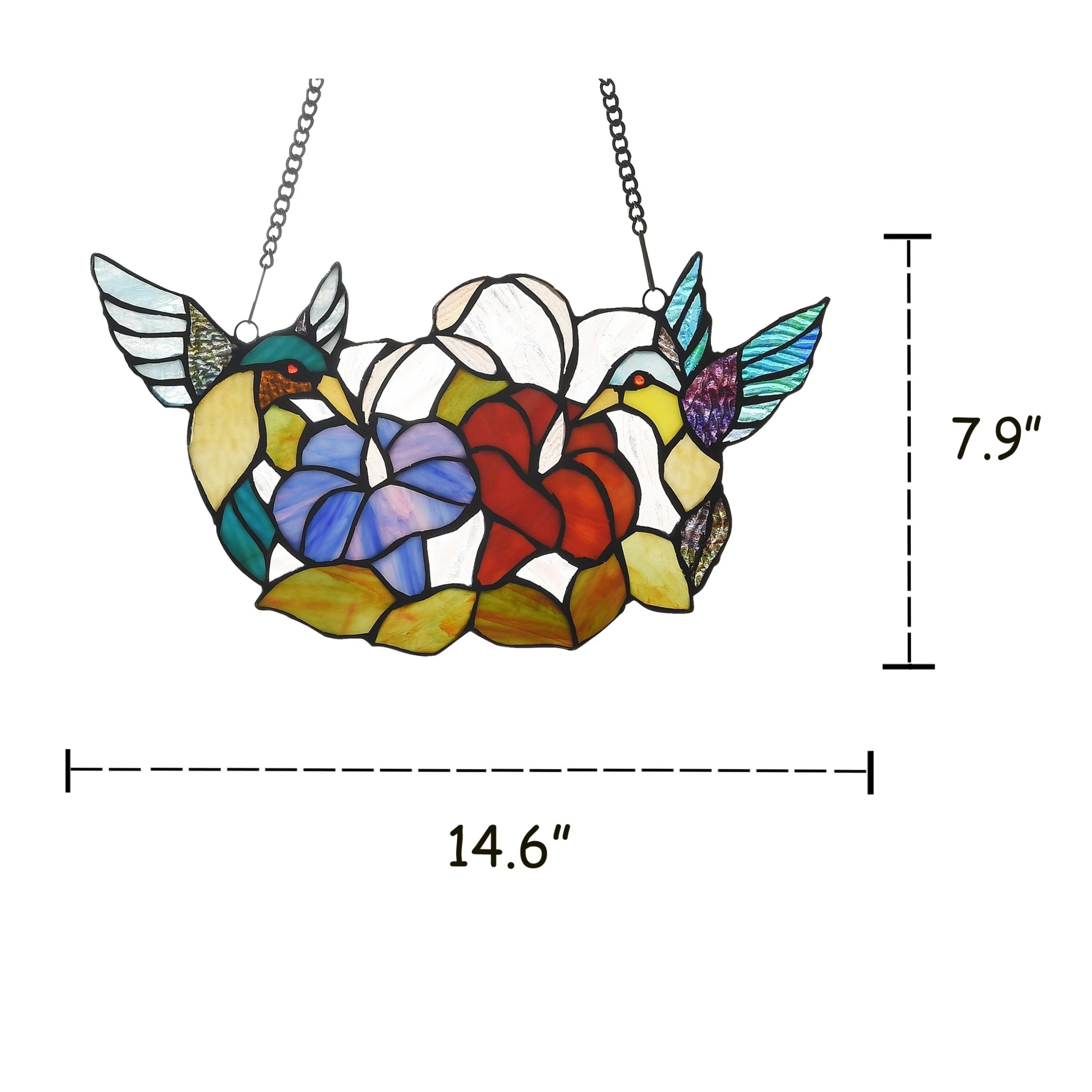 Coupon ???? Gracewood Hollow Deffalah 72-piece Stained Glass Birds/Flowers Window Suncatcher ???? 6 Coupon ???? Gracewood Hollow Deffalah 72-piece Stained Glass Birds/Flowers Window Suncatcher ???? - Image 4