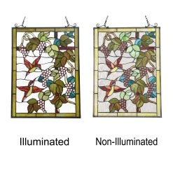 Coupon ❤️ Gracewood Hollow Koundja Floral Stained Glass Window Panel Suncatcher ???? -Gracewood Hollow shop Bird and Flower Design Window Panel Suncatcher 7138b0aa 3b49 4c3c 9f2a 583f6f8c58e1