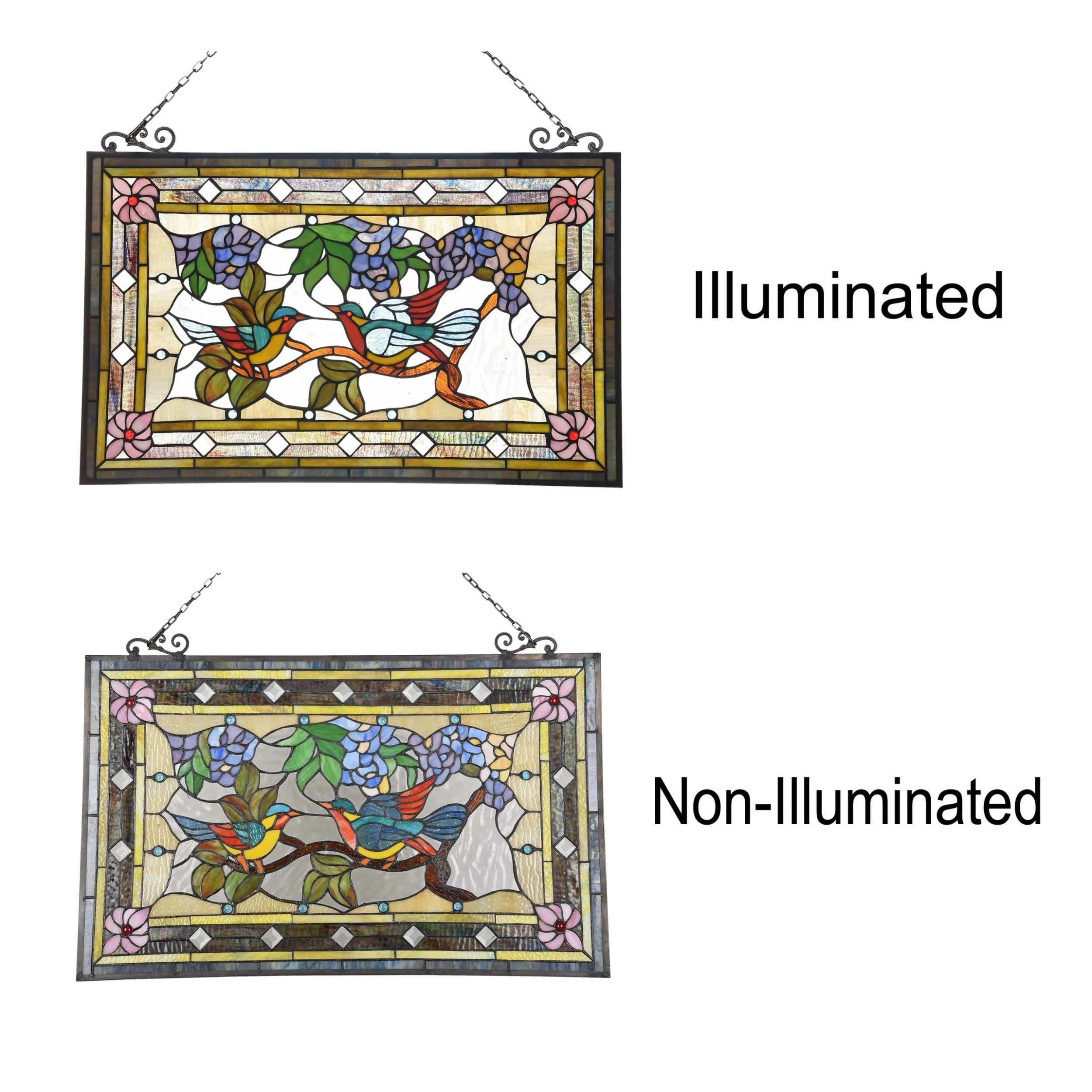 Buy ✨ Gracewood Hollow Lamko Floral Stained Glass Window Panel Suncatcher ???? 5 Buy ✨ Gracewood Hollow Lamko Floral Stained Glass Window Panel Suncatcher ???? - Image 3