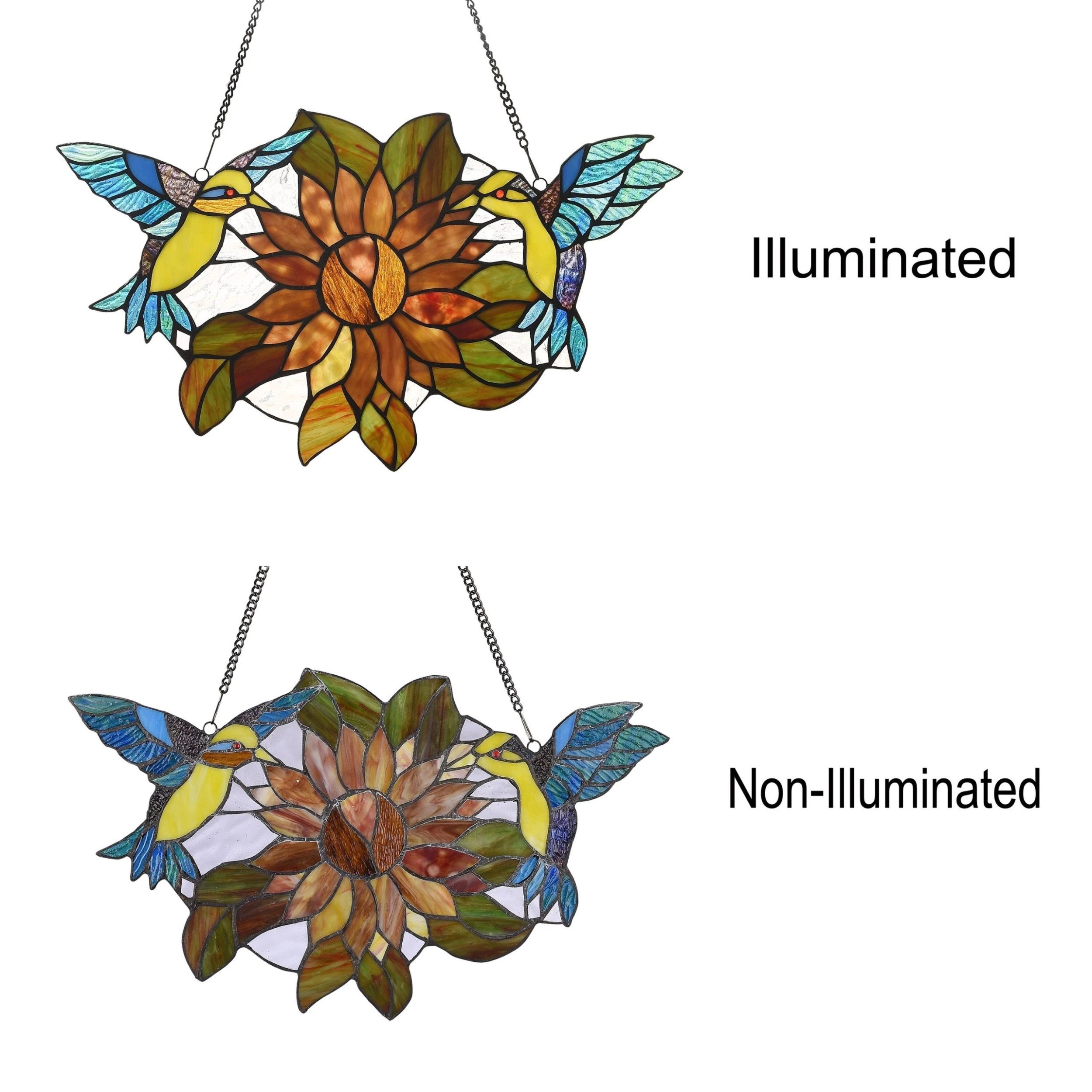 New ???? Gracewood Hollow Bolamba Stained Glass Birds/Flowers Window Suncatcher ⭐ 5 New ???? Gracewood Hollow Bolamba Stained Glass Birds/Flowers Window Suncatcher ⭐ - Image 3