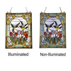 Promo ✔️ Gracewood Hollow Goyemide Floral Stained Glass Window Panel Suncatcher ???? -Gracewood Hollow shop Bird and Flower Design Window Panel Suncatcher. 9dae5fb9 71e6 48e4 823e 72db1ab62e20