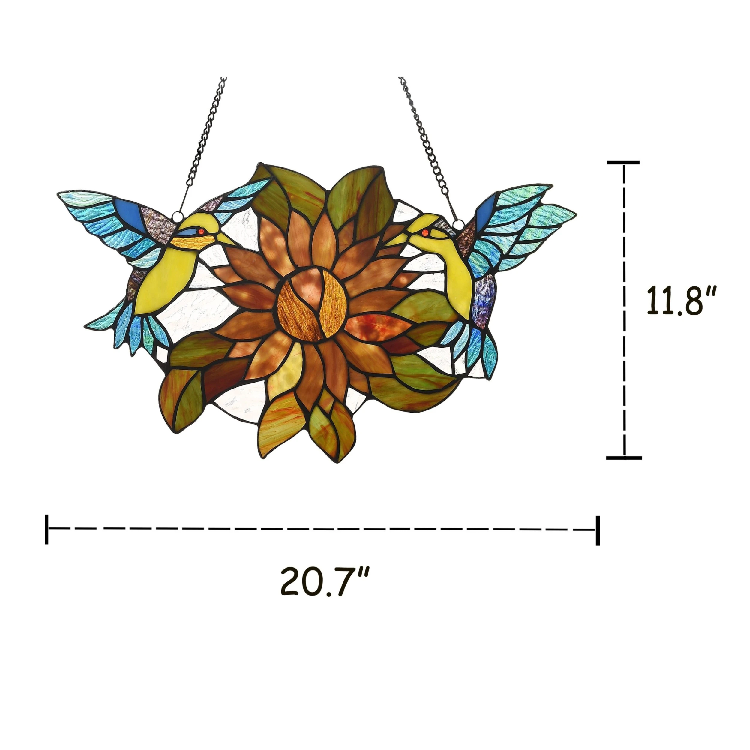 New ???? Gracewood Hollow Bolamba Stained Glass Birds/Flowers Window Suncatcher ⭐ 6 New ???? Gracewood Hollow Bolamba Stained Glass Birds/Flowers Window Suncatcher ⭐ - Image 4