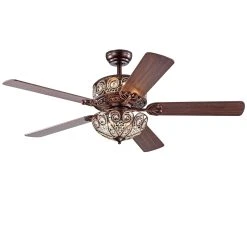 Wholesale ⌛ Gracewood Hollow Inada 52-inch Ceiling Fan Chrome ???? -Gracewood Hollow shop Boot Rustic Bronze 52 inch 5 Blade Ceiling Fan 5628781f 7610 47e6 9160 ddc5d836d2f9