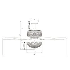 Wholesale ⌛ Gracewood Hollow Inada 52-inch Ceiling Fan Chrome ???? -Gracewood Hollow shop Boot Rustic Bronze 52 inch 5 Blade Ceiling Fan 715aa724 77cf 42c1 9058 43fe1c323bda