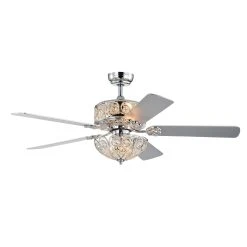 Wholesale ⌛ Gracewood Hollow Inada 52-inch Ceiling Fan Chrome ???? -Gracewood Hollow shop Boot Rustic Bronze 52 inch 5 Blade Ceiling Fan e3716f53 b0c7 43ed 87f9 a65560ad2640