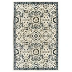 Buy ???? Gracewood Hollow Anetsi Textured Traditional Ivory And Navy Area Rug Ivory/navy ????