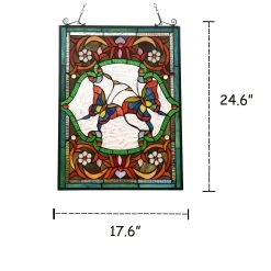Best Pirce ✔️ Gracewood Hollow Yavoucko Butterfly Stained Glass Window Panel Suncatcher ???? -Gracewood Hollow shop Butterfly Design Window Panel Suncatcher f4127248 afab 4ac0 b0e8 9ed66f7956e5
