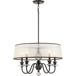 Deals ???? Gracewood Hollow Kola 5-light Bronze Chandelier With Drum Shade ????