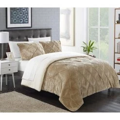 Budget ???? Gracewood Hollow Audet Ruffled And Lined 3-piece Comforter Set Beige ❤️ -Gracewood Hollow shop Chic Home Pinch Pleated Ruffled and Pintuck Sherpa Lined 3 piece Comforter Set 537585d9 9df5 43c1 8e98 b1e71f8db2e6 1000