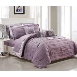 Wholesale ???? Gracewood Hollow Cornwell Purple 10-piece Comforter Set ✨