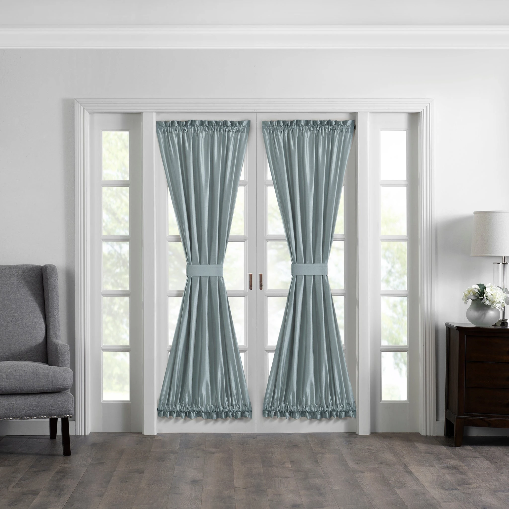 Buy ???? Gracewood Hollow Ford Faux Silk French Door Window Panel Red ???? 6 Buy ???? Gracewood Hollow Ford Faux Silk French Door Window Panel Red ???? - Image 4