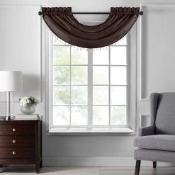 Best Pirce ???? Gracewood Hollow Galang Faux Silk Waterfall Beaded Window Valance - 42"x22" Chocolate ???? -Gracewood Hollow shop Colette Faux Silk Waterfall Beaded Window Valance 161c52e0 3fbe 421b 9fee 41c6e9dd8d6b