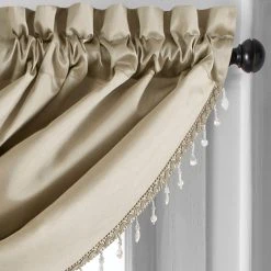 Best Pirce ???? Gracewood Hollow Galang Faux Silk Waterfall Beaded Window Valance - 42"x22" Chocolate ???? -Gracewood Hollow shop Colette Faux Silk Waterfall Beaded Window Valance 8f6c4d44 a90c 42f5 85ac c8d4c4ac40bf