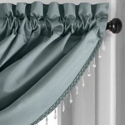 Best Pirce ???? Gracewood Hollow Galang Faux Silk Waterfall Beaded Window Valance - 42"x22" Chocolate ???? -Gracewood Hollow shop Colette Faux Silk Waterfall Beaded Window Valance 9f73994b 309f 43cf 9188 c7ece9203dab