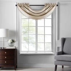 Best Pirce ???? Gracewood Hollow Galang Faux Silk Waterfall Beaded Window Valance - 42"x22" Chocolate ???? -Gracewood Hollow shop Colette Faux Silk Waterfall Beaded Window Valance a4b3c3a7 2893 4799 817c 6a1c802374f5