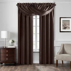 Best Pirce ???? Gracewood Hollow Galang Faux Silk Waterfall Beaded Window Valance - 42"x22" Chocolate ???? -Gracewood Hollow shop Colette Faux Silk Waterfall Beaded Window Valance a7ad31e5 5a9f 403a a733 4924831ec0f8