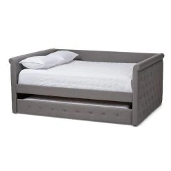 Brand new ???? Gracewood Hollow Erdrich Upholstered Daybed With Trundle Grey ???? 27 Brand new ???? Gracewood Hollow Erdrich Upholstered Daybed With Trundle Grey ???? -Gracewood Hollow shop Contemporary Fabric Upholstered Daybed with Trundle by Baxton Studio 9322f36a 8a96 4e7c 8752 d5d693c57f1e 1000