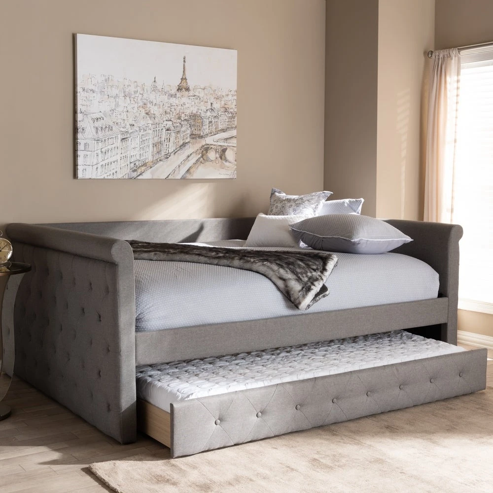 Brand new ???? Gracewood Hollow Erdrich Upholstered Daybed With Trundle Grey ???? 5 Brand new ???? Gracewood Hollow Erdrich Upholstered Daybed With Trundle Grey ???? - Image 3
