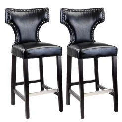 Flash Sale ???? Gracewood Hollow Orbelyan Bar-height Barstool With Metal Studs (Set Of 2) White ✔️ -Gracewood Hollow shop CorLiving Kings Bar Height Barstool with Metal Studs Set of 2 f9f52798 2cd2 4a91 b59b 3eb87faeca84