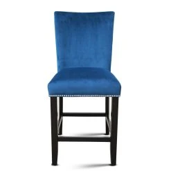 Brand new ???? Gracewood Hollow Mhlanga Counter-height Dining Chairs (Set Of 2) Blue Velvet ⌛ -Gracewood Hollow shop Crystal Modern Counter Height Dining Chair by Greyson Living Set of 2 2877a46e a5d6 4918 ac16 77d07f140d16 1000