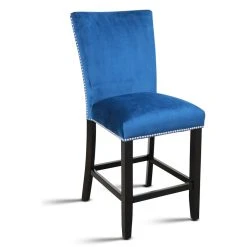 Brand new ???? Gracewood Hollow Mhlanga Counter-height Dining Chairs (Set Of 2) Blue Velvet ⌛ -Gracewood Hollow shop Crystal Modern Counter Height Dining Chair by Greyson Living Set of 2 32d19bba 0ea9 43a6 b37d 40cd457380a9 1000