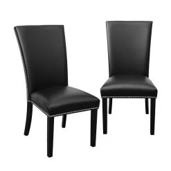 Outlet ⌛ Gracewood Hollow Mhlanga Modern Dining Chair (Set Of 2) Silver ????