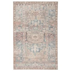 Outlet ???? Machine Washable Gracewood Hollow Chambers Blue And Beige Medallion Area Rug ???? -Gracewood Hollow shop Darja Medallion Blue Beige Area Rug 1