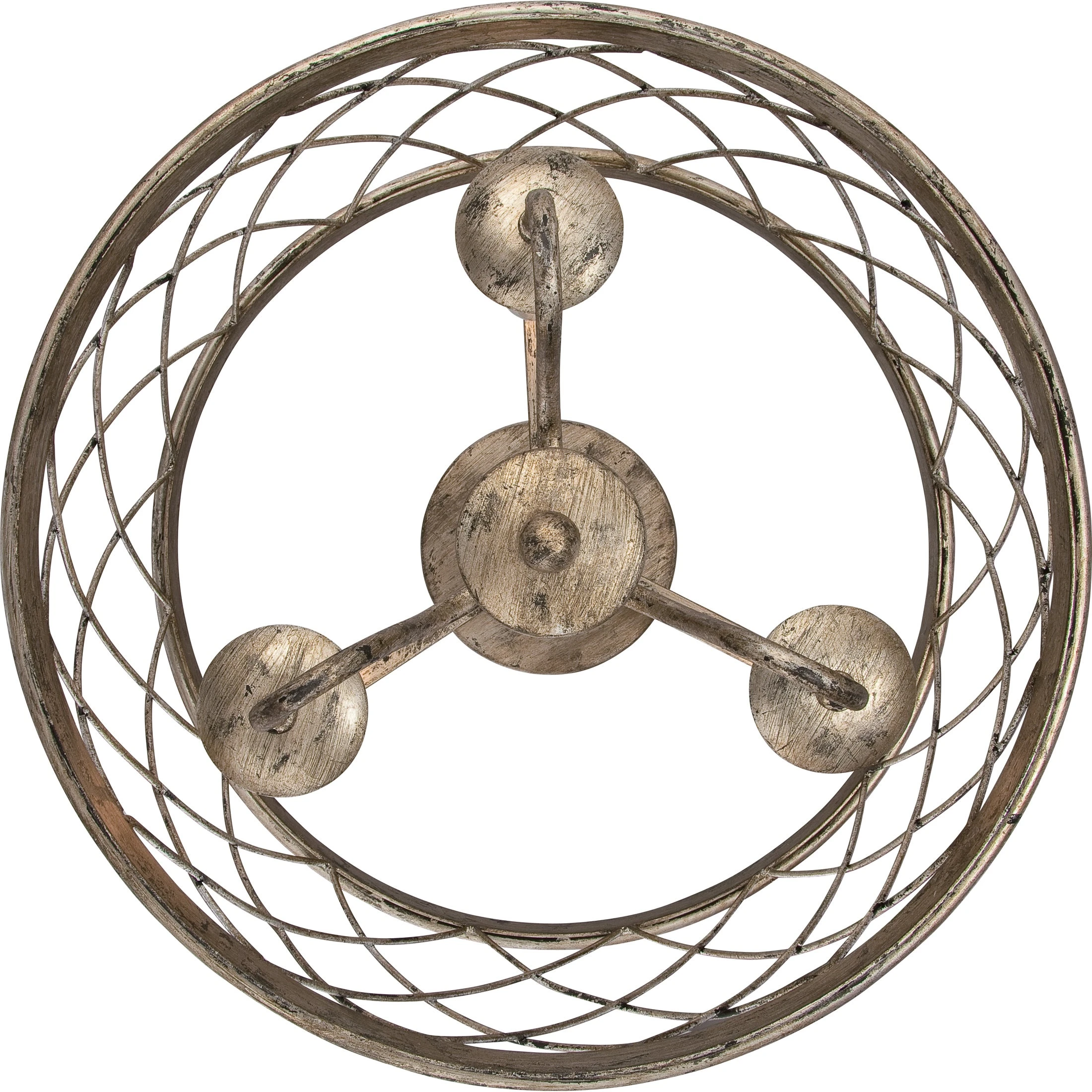 Cheap ???? Gracewood Hollow Anhaght Century Silver Leaf Metal Medium Semi-flush Mount Light Fixture ???? 6 Cheap ???? Gracewood Hollow Anhaght Century Silver Leaf Metal Medium Semi-flush Mount Light Fixture ???? - Image 4