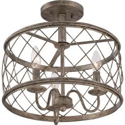 Cheap ???? Gracewood Hollow Anhaght Century Silver Leaf Metal Medium Semi-flush Mount Light Fixture ???? 12 Cheap ???? Gracewood Hollow Anhaght Century Silver Leaf Metal Medium Semi-flush Mount Light Fixture ???? -Gracewood Hollow shop Dury Century Silver Leaf Finish Medium Semi Flush Mount Light Fixture ee982263 8bd5 4a53 a53a 52c321084fc8