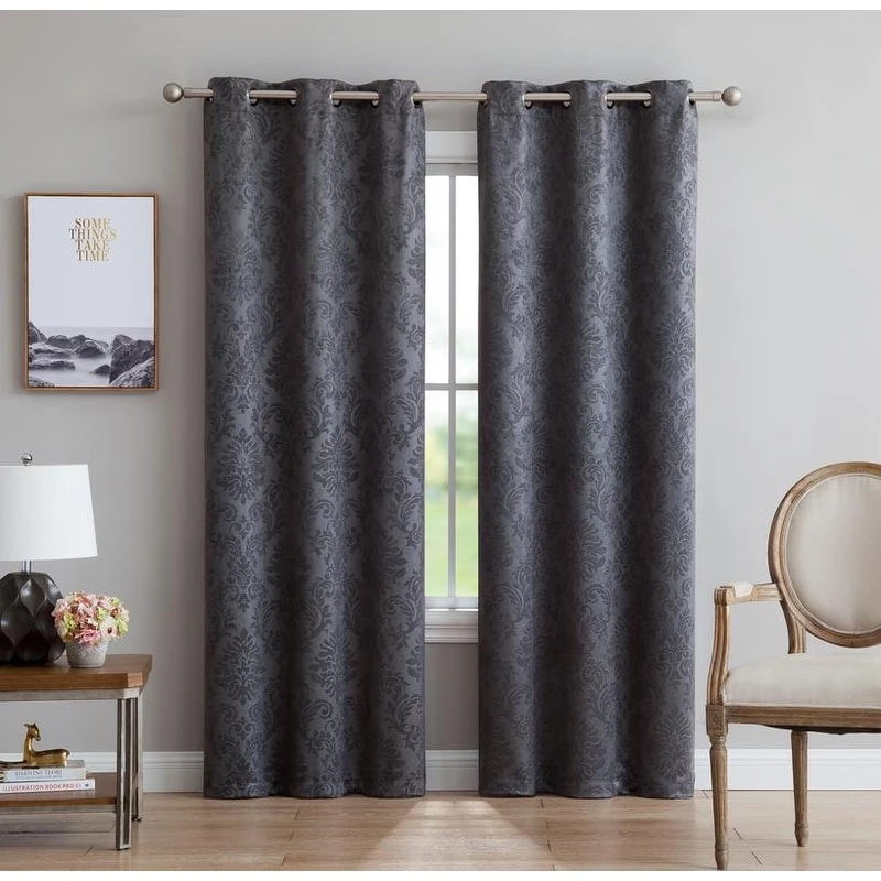 Hot Sale ???? Gracewood Hollow Plakalo Embossed Thermal-weaved Blackout Grommet Drapery Curtains Light Grey ???? 3 Hot Sale ???? Gracewood Hollow Plakalo Embossed Thermal-weaved Blackout Grommet Drapery Curtains Light Grey ????