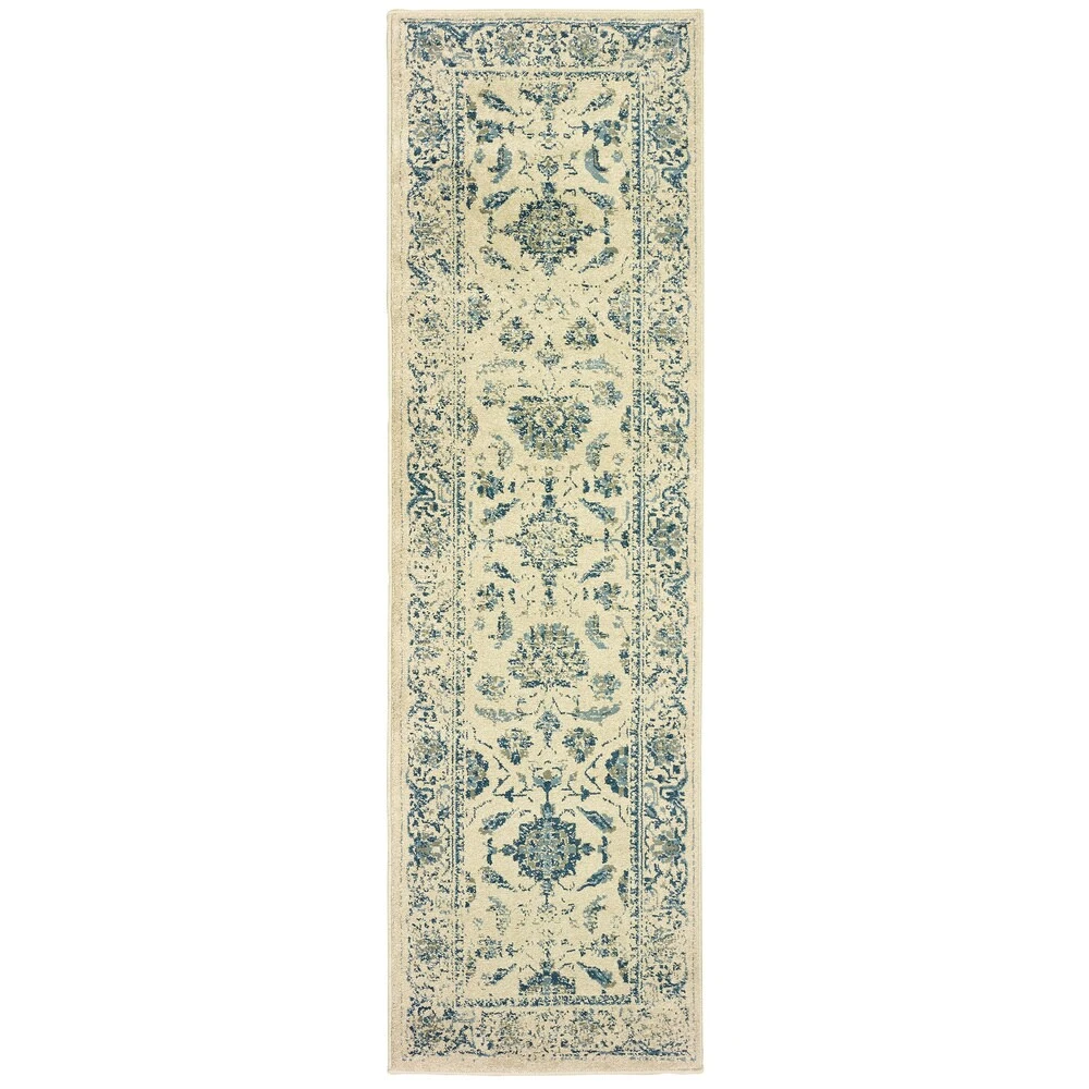 Brand new ???? Gracewood Hollow Strete Traditional Area Rug Cream/blue ???? 12 Brand new ???? Gracewood Hollow Strete Traditional Area Rug Cream/blue ???? - Image 10