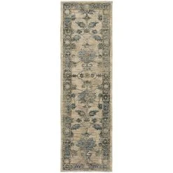 Brand new ⌛ Gracewood Hollow Strete Faded Traditional Ivory/ Blue Rug Cream/blue ????