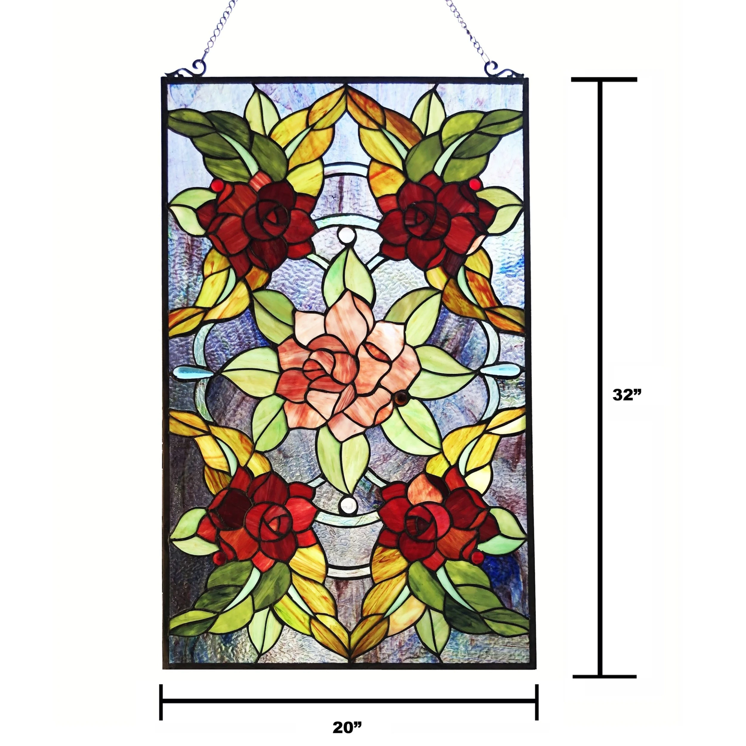 Discount ❤️ Gracewood Hollow Brugge Glass Window Panel/Suncatcher With Floral Embellishments ???? 6 Discount ❤️ Gracewood Hollow Brugge Glass Window Panel/Suncatcher With Floral Embellishments ???? - Image 4