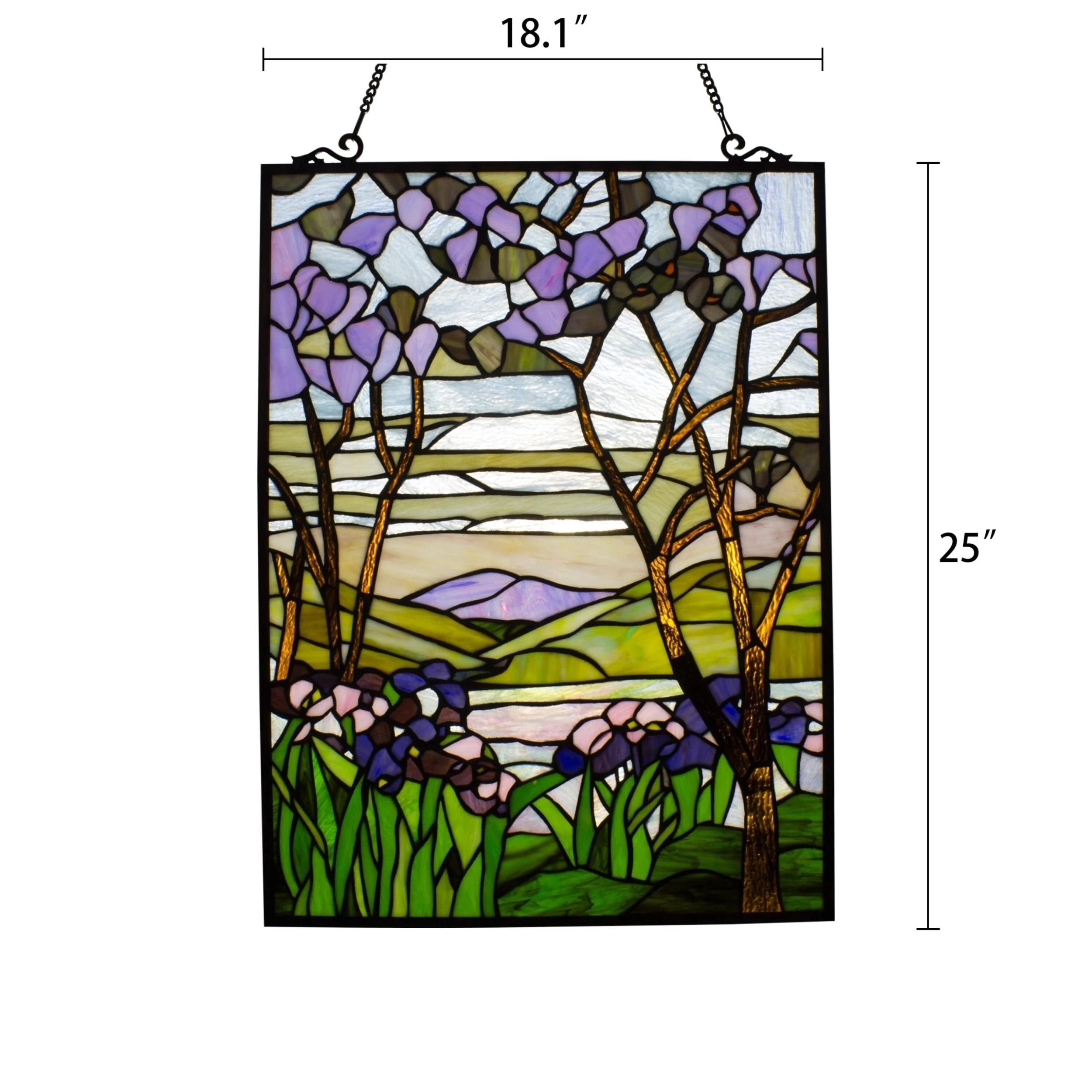 Discount ???? Gracewood Hollow Yamusangie Floral Stained Glass Window Panel Suncatcher ⌛ 5 Discount ???? Gracewood Hollow Yamusangie Floral Stained Glass Window Panel Suncatcher ⌛ - Image 3