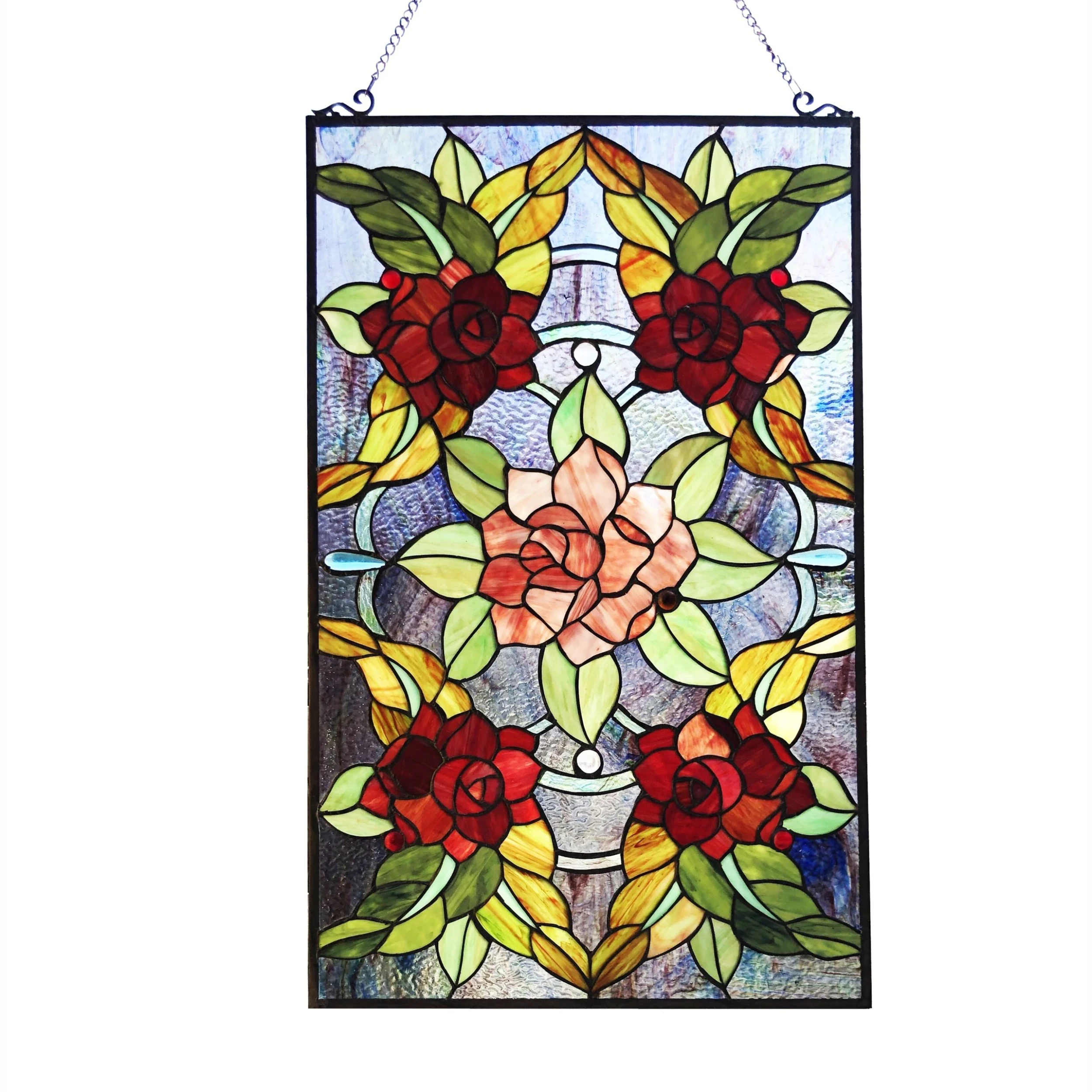 Discount ❤️ Gracewood Hollow Brugge Glass Window Panel/Suncatcher With Floral Embellishments ???? 4 Discount ❤️ Gracewood Hollow Brugge Glass Window Panel/Suncatcher With Floral Embellishments ???? - Image 2
